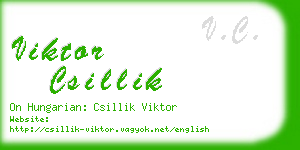 viktor csillik business card